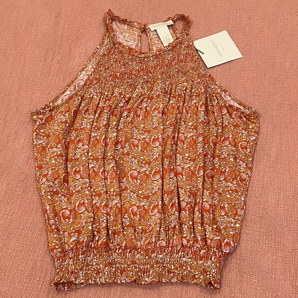Cynthia Rowley NWT med wm’s Paisley Tank Top